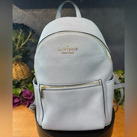 kate spade | Bags | Nwot Kate Spade Leila Dusty Blue Pebbled  display picture 1